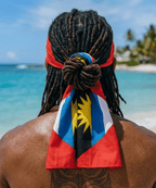 Antigua & Barbuda Flag Bandana All-Over Print Bandana La Vie Bien Antigua & Barbuda Flag Bandana