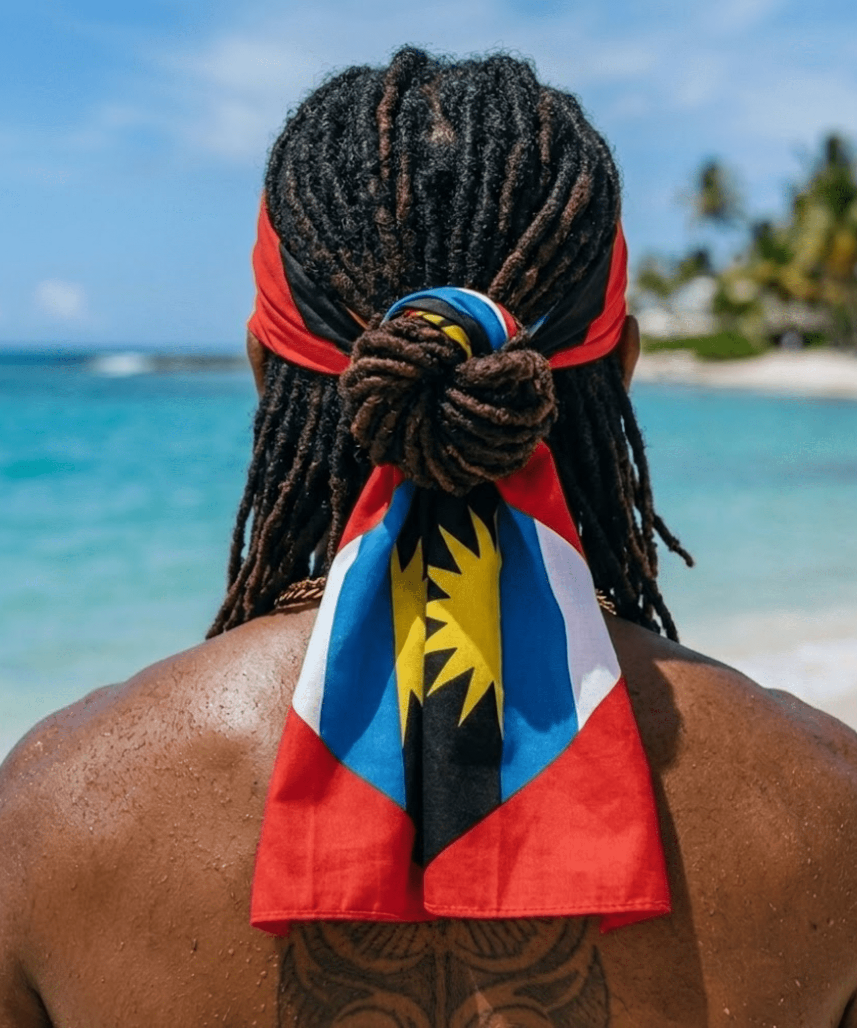 Antigua & Barbuda Flag Bandana All-Over Print Bandana La Vie Bien Antigua & Barbuda Flag Bandana