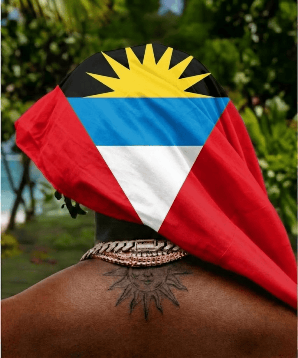 Antigua & Barbuda Flag Bandana All-Over Print Bandana La Vie Bien Antigua & Barbuda Flag Bandana