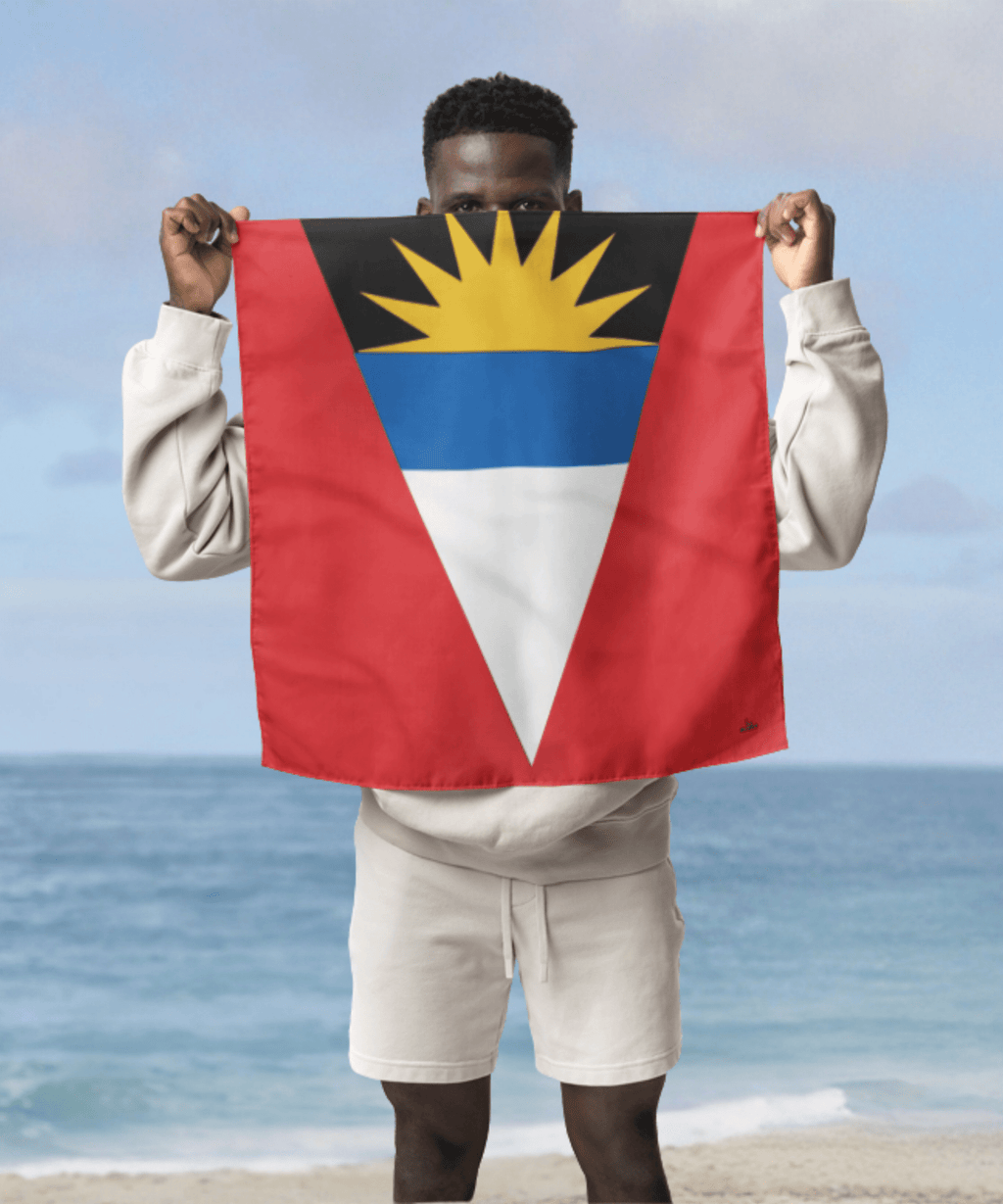 Antigua & Barbuda Flag Bandana All-Over Print Bandana La Vie Bien Antigua & Barbuda Flag Bandana