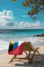 Antigua & Barbuda Flag Beach Towel Beach Towel (Generic Brand) La Vie Bien Antigua & Barbuda Flag Beach Towel