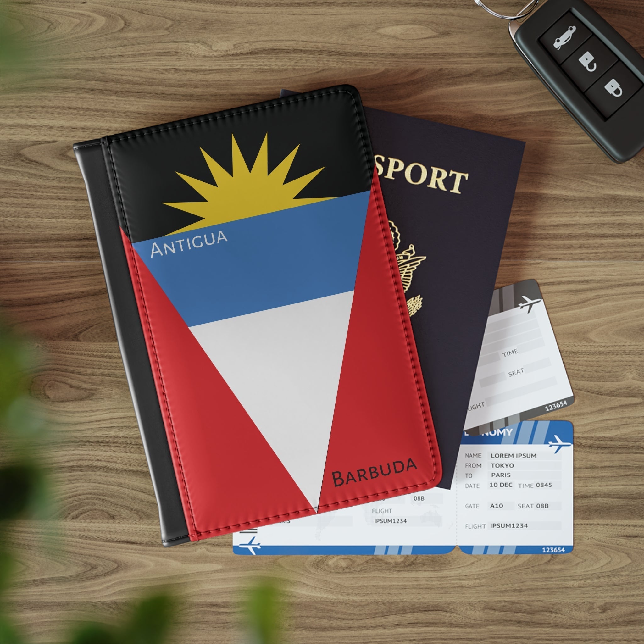 Antigua & Barbuda Flag Passport Cover Passport Cover La Vie Bien Antigua & Barbuda Flag Passport Cover