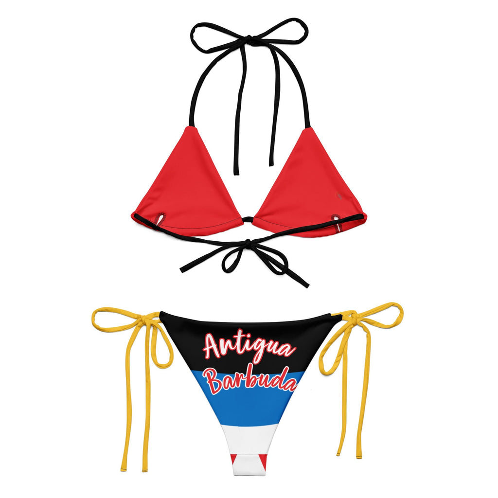 Antigua & Barbuda String Bikini All - Over Print Recycled String Bikini La Vie Bien Antigua & Barbuda String Bikini