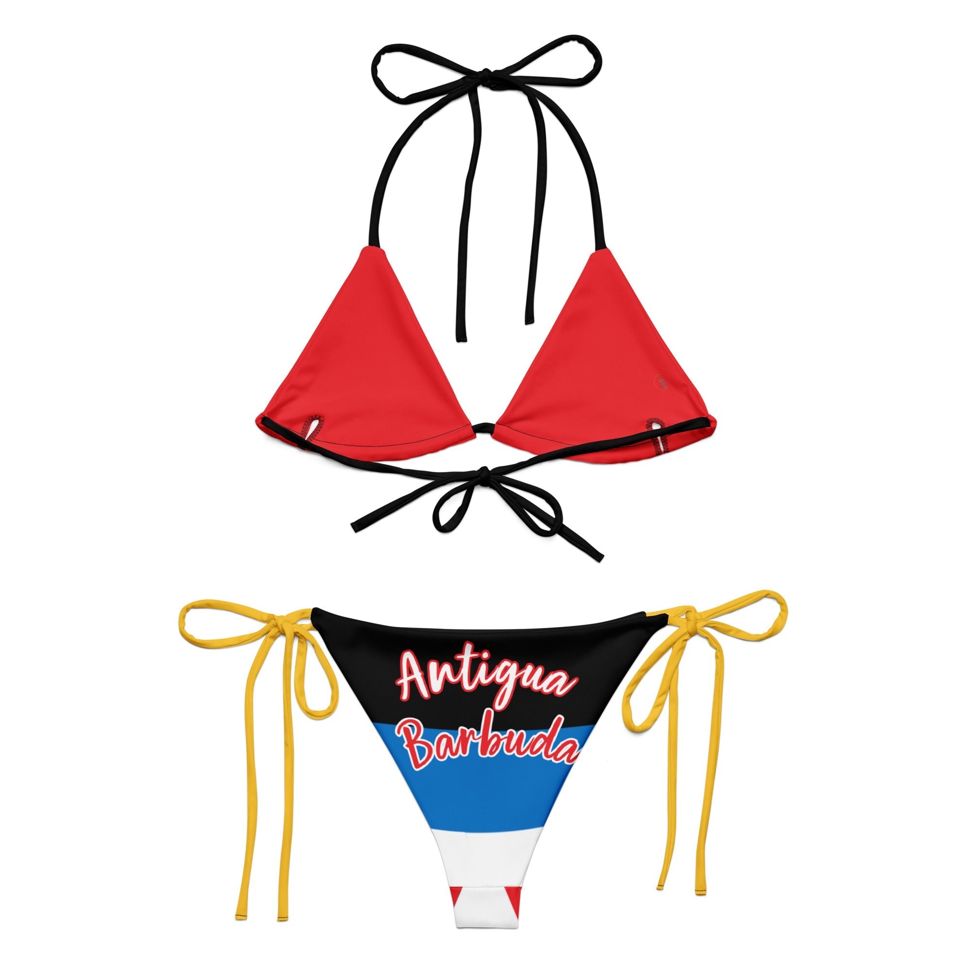 Antigua & Barbuda String Bikini All - Over Print Recycled String Bikini La Vie Bien Antigua & Barbuda String Bikini