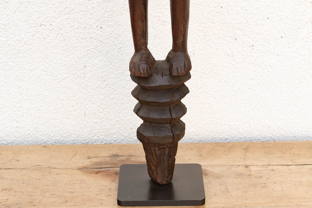 Antique African Carved Wood Mumuye Figure on Stand Accents La Vie Bien Antique African Carved Wood Mumuye Figure on Stand