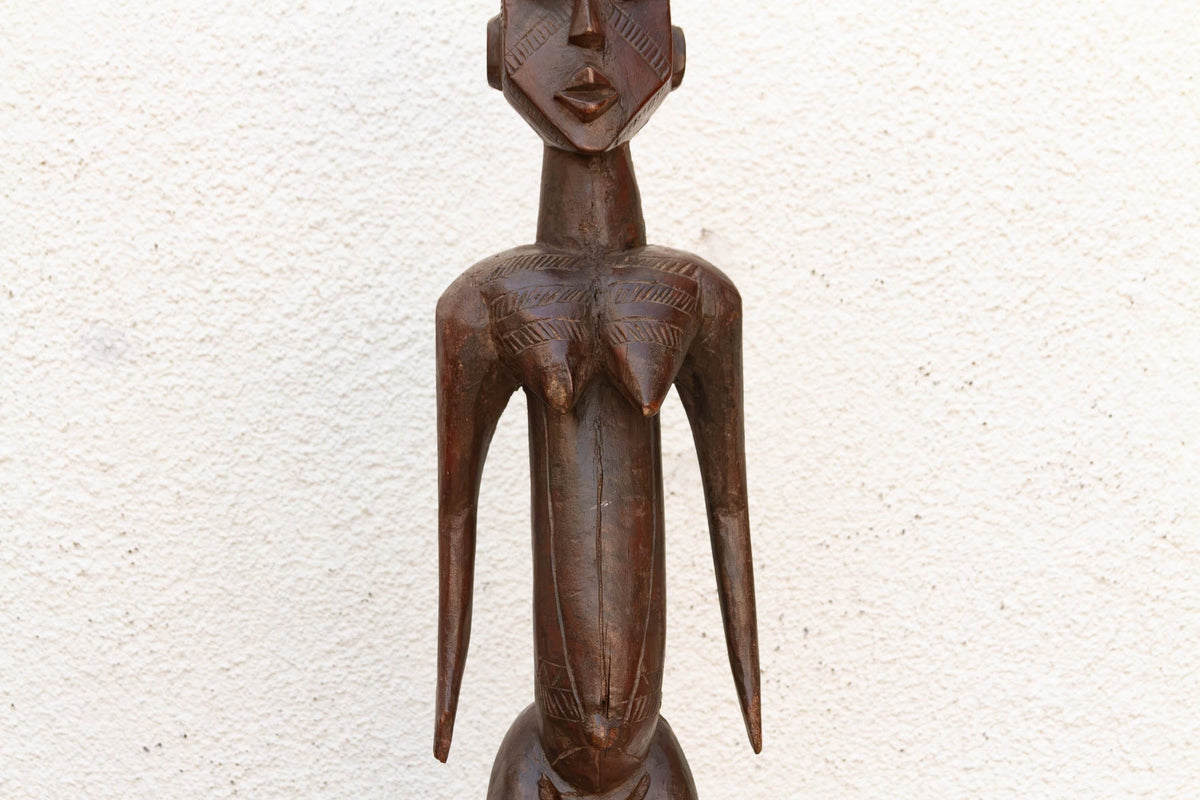 Antique African Carved Wood Mumuye Figure on Stand Accents La Vie Bien Antique African Carved Wood Mumuye Figure on Stand