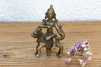 Antique Bronze Deity Figure on Nandi Bull Figurine La Vie Bien Antique Bronze Deity Figure on Nandi Bull