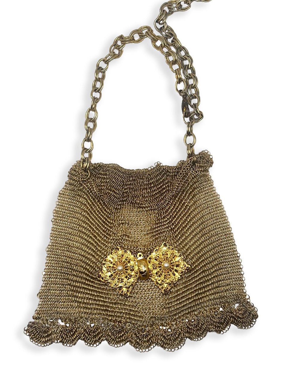 Antique German Purse Chainmail Necklaces La Vie Bien Antique German Purse Chainmail