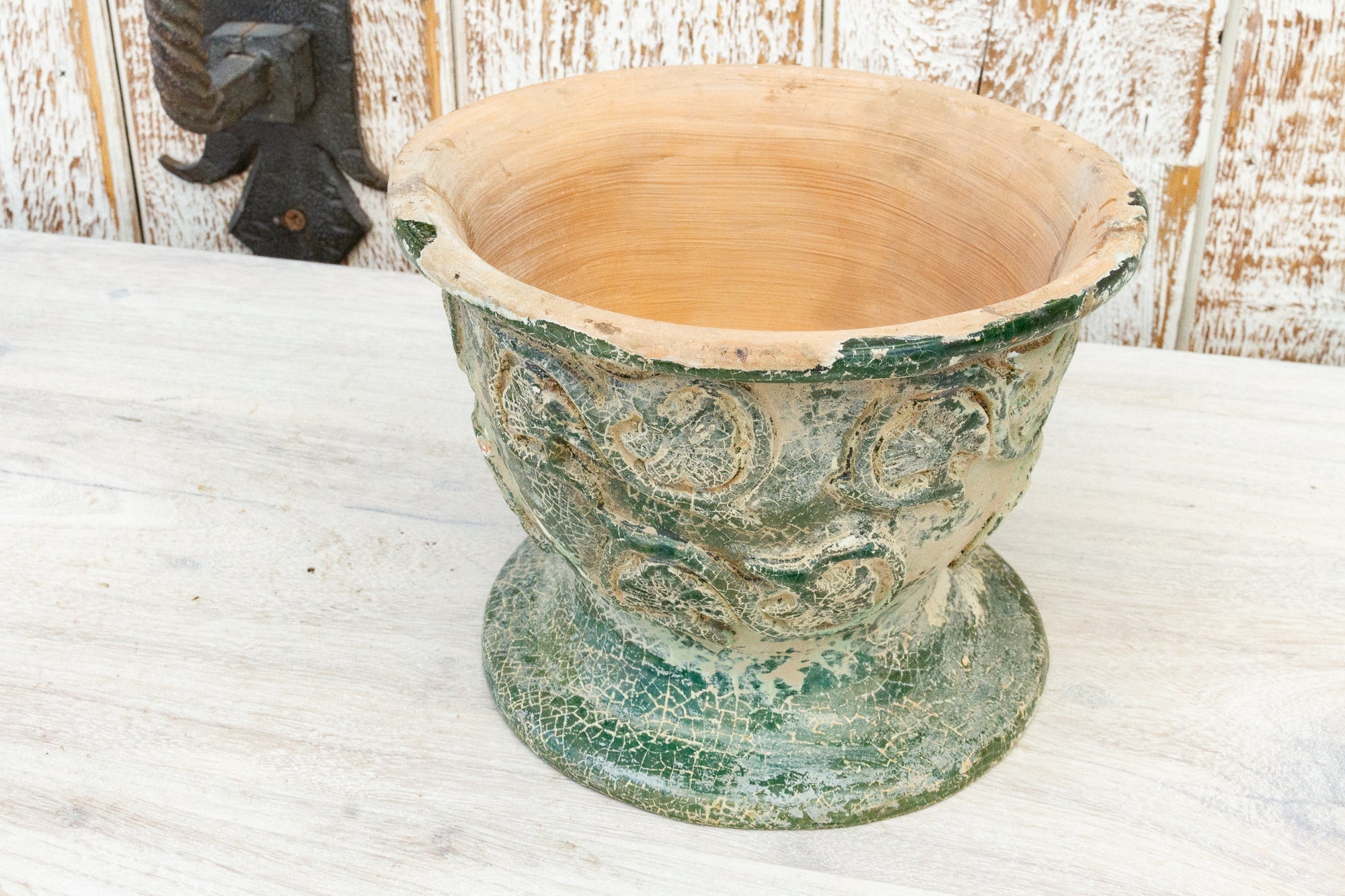Antique Glazed Asian Floral Ceramic Pot Accents La Vie Bien Antique Glazed Asian Floral Ceramic Pot