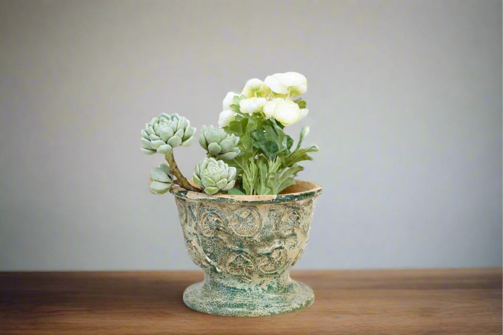 Antique Glazed Asian Floral Ceramic Pot Accents La Vie Bien Antique Glazed Asian Floral Ceramic Pot