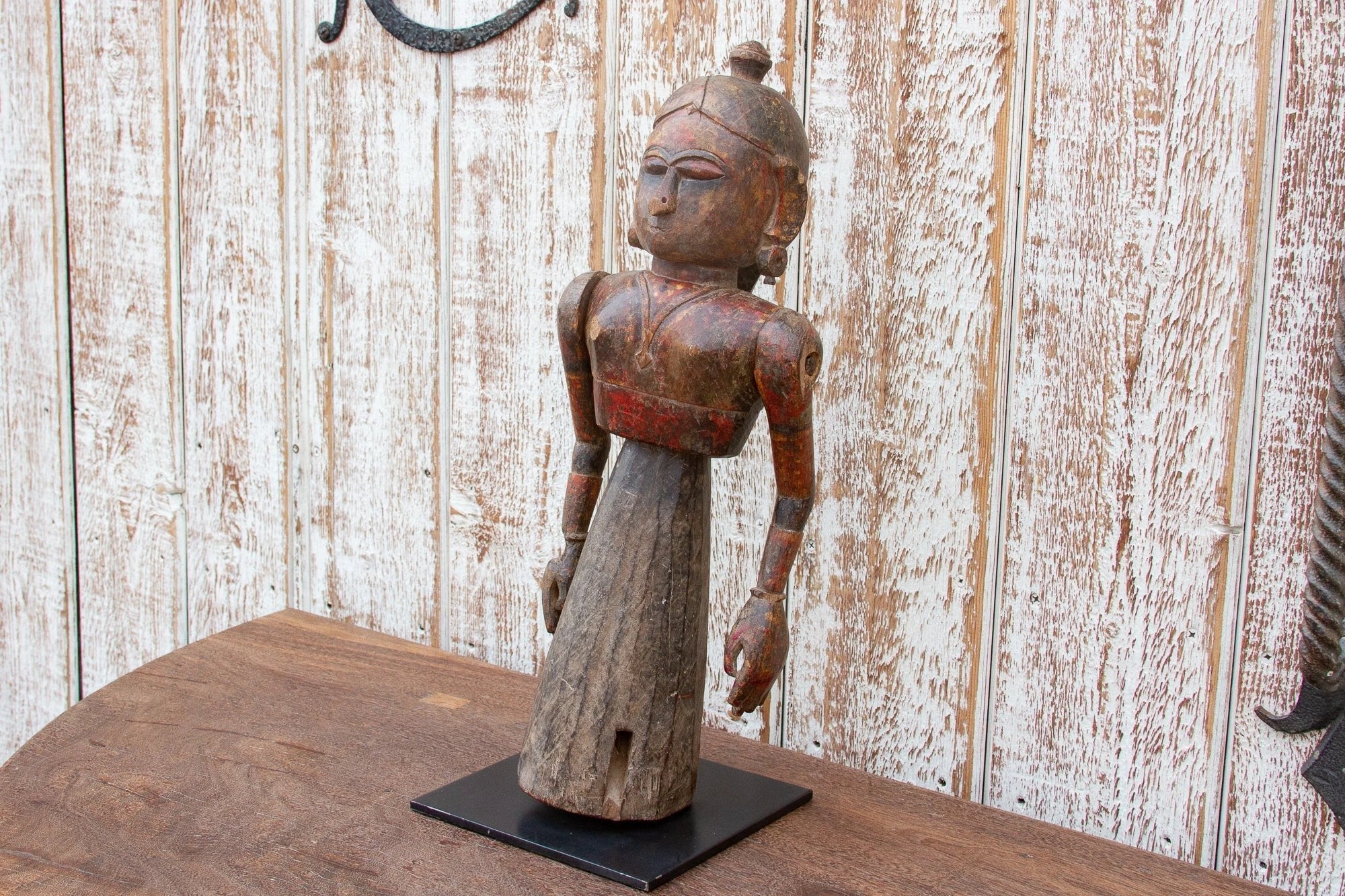 Antique Indian Goddess Wooden Statue