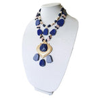 Antique Lapis Lazuli and Rose Gold Necklaxe