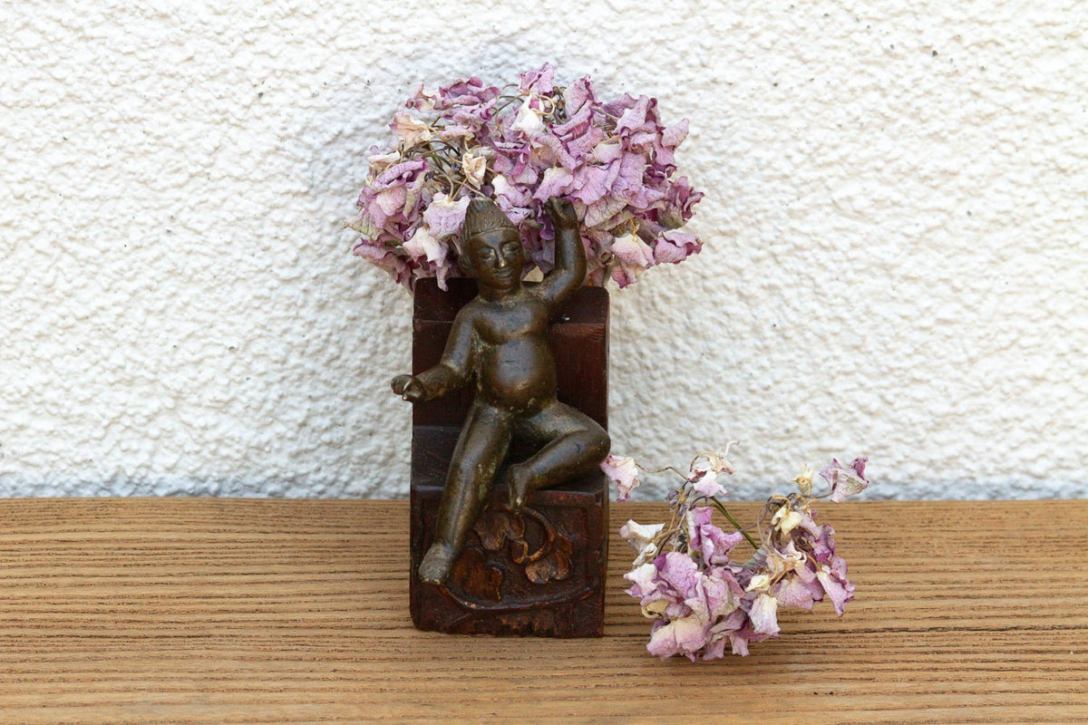 Antique Miniature Lost-Wax Bronze Balakrishna Figurine La Vie Bien Antique Miniature Lost-Wax Bronze Balakrishna