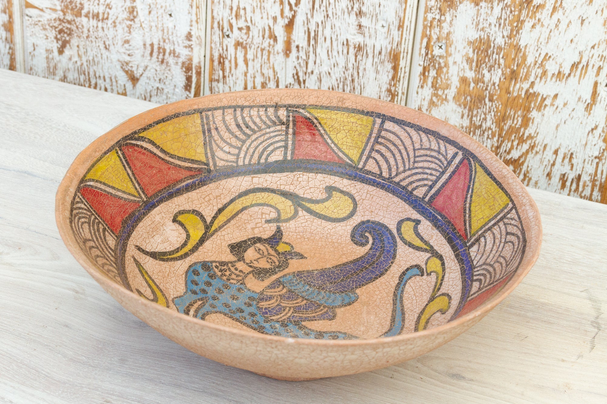 Antique Nishapur Islamic Pottery Painted Bowl Accents La Vie Bien Antique Nishapur Islamic Pottery Painted Bowl