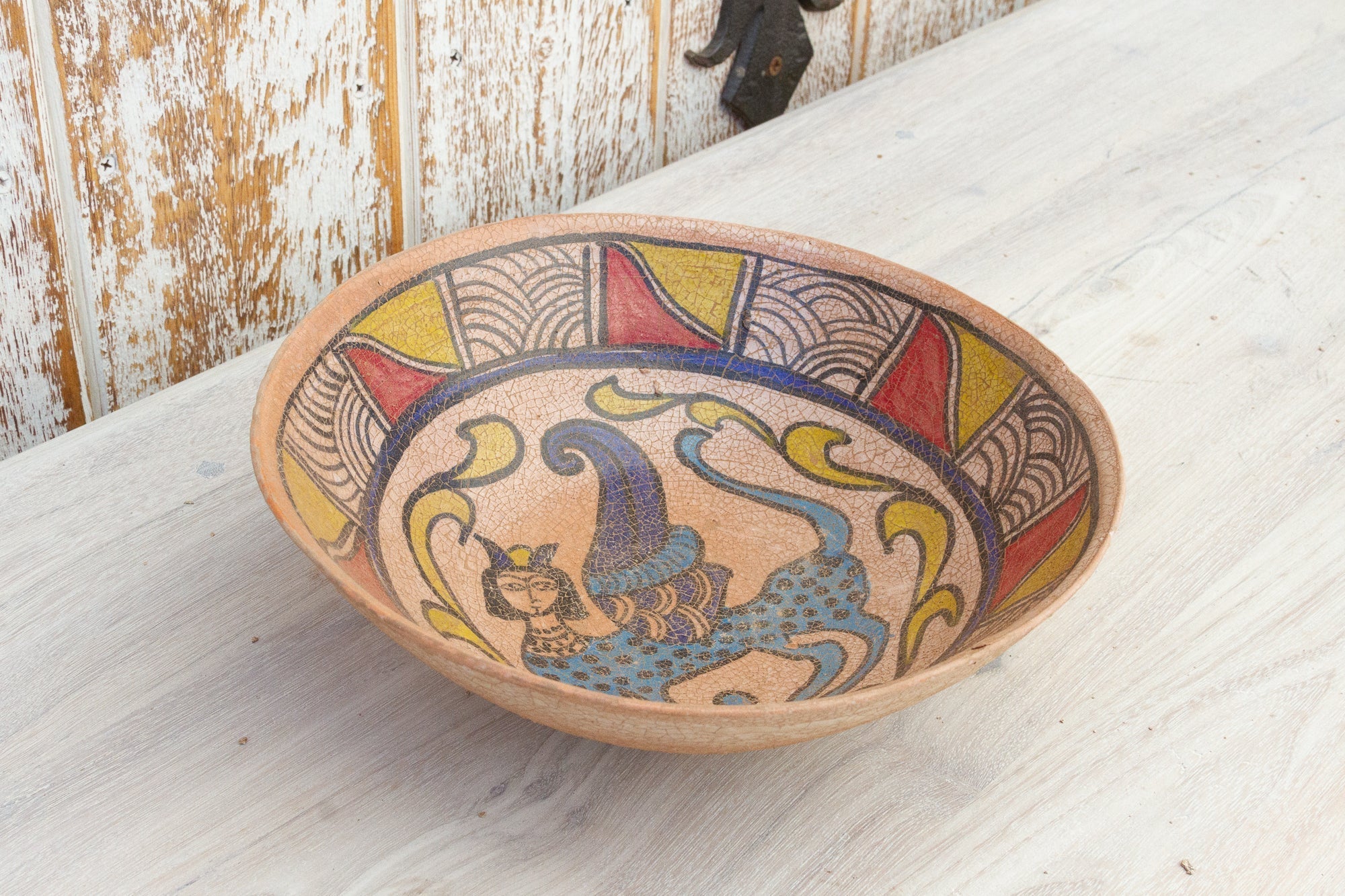 Antique Nishapur Islamic Pottery Painted Bowl Accents La Vie Bien Antique Nishapur Islamic Pottery Painted Bowl
