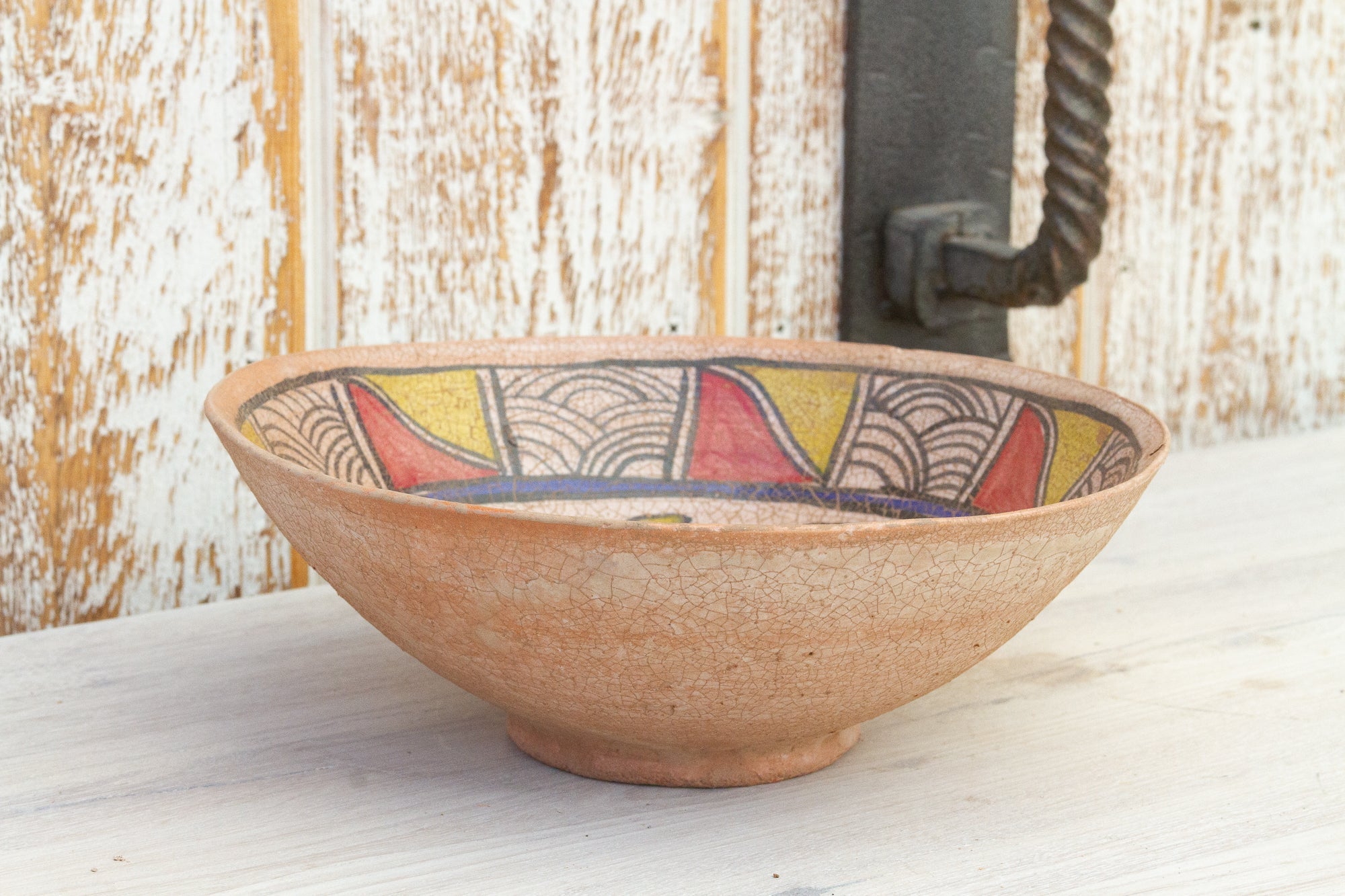 Antique Nishapur Islamic Pottery Painted Bowl Accents La Vie Bien Antique Nishapur Islamic Pottery Painted Bowl