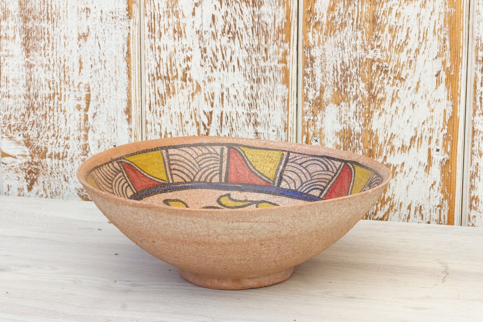 Antique Nishapur Islamic Pottery Painted Bowl Accents La Vie Bien Antique Nishapur Islamic Pottery Painted Bowl