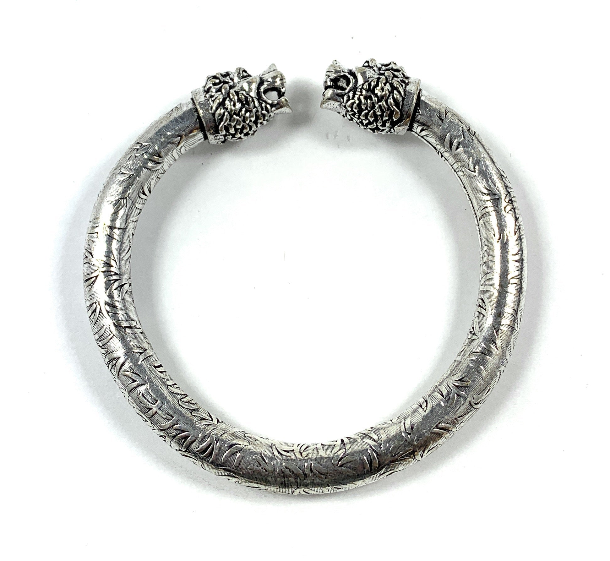 Antique Norse Lion Heads Viking Bracelet With Square Pattern Accessories La Vie Bien Antique Norse Lion Heads Viking Bracelet With Square Pattern