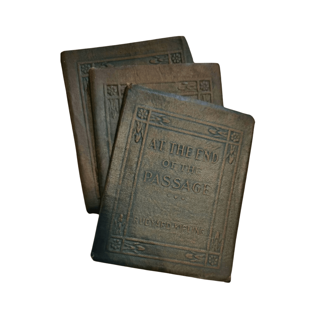 Antique Pocket Bound Books (Kipling, 1920s) - Set of 3