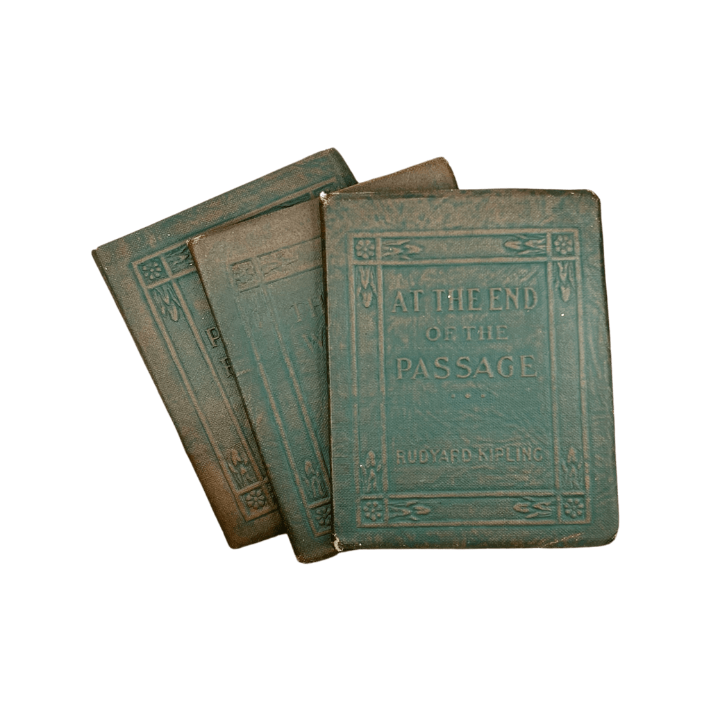 Antique Pocket Bound Books (Kipling, 1920s) - Set of 3