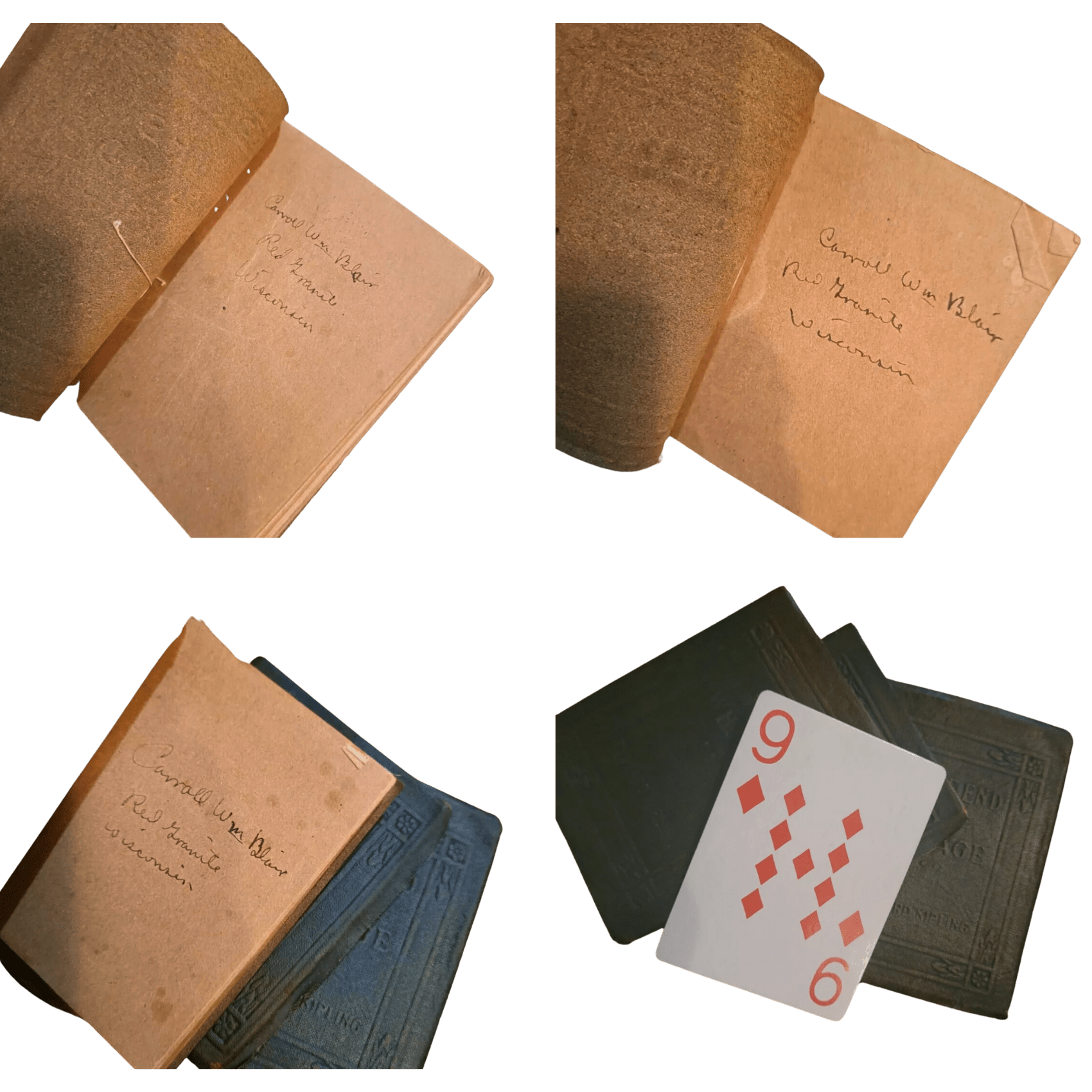 Antique Pocket Bound Books (Kipling, 1920s) - Set of 3