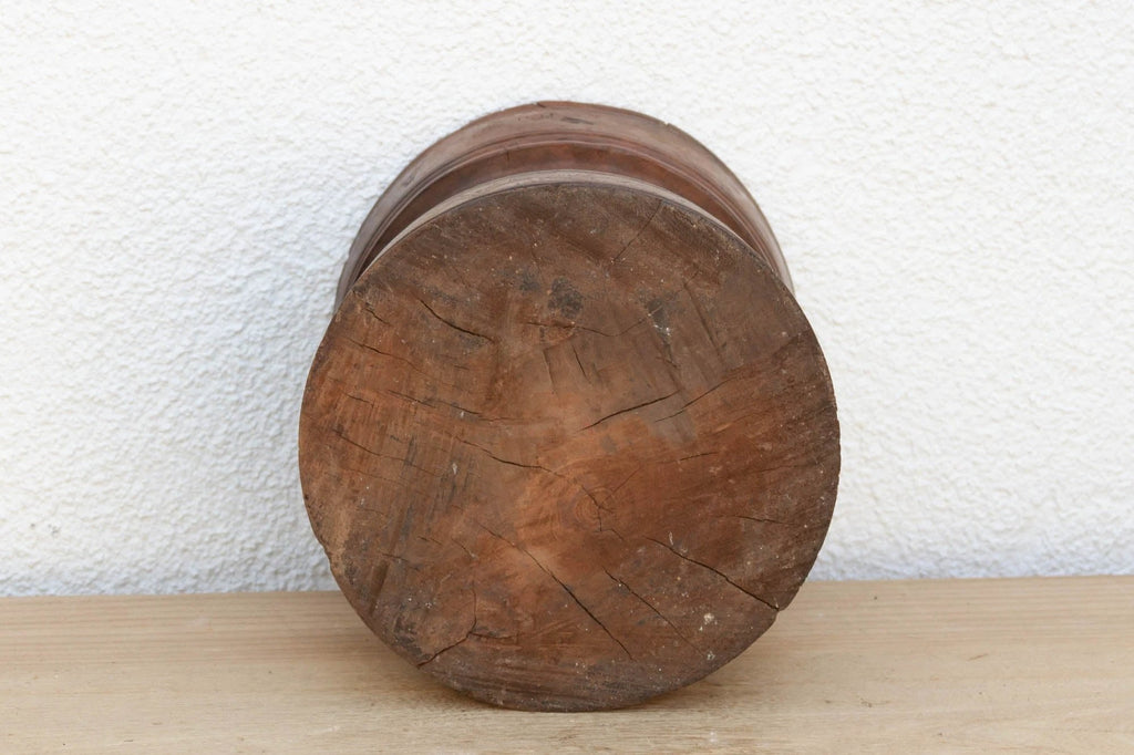 Antique Rice Grinder Candle Holder