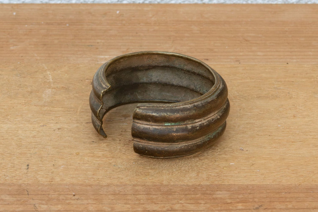 Antique West African Brass Bracelet Accents La Vie Bien Antique West African Brass Bracelet