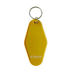 Anything is a Superfood If It Makes You Feel Super Motel Style Keychain in Queso Gold by The Bullish Store