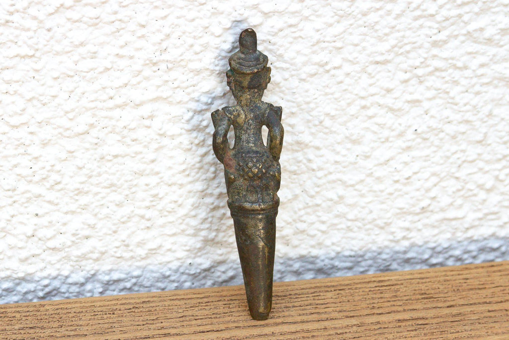 Apothecary Southeast Asian Bronze Figural Finial Figurine La Vie Bien Apothecary Southeast Asian Bronze Figural Finial