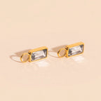 April Birthstone Huggie Hoop Charms by Oh Clementine