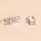 April Birthstone Huggie Hoop Charms by Oh Clementine