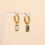April Birthstone Huggie Hoop Charms by Oh Clementine