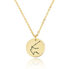 Aquarius Celestial Constellation Disk Necklace La Vie Bien Aquarius Celestial Constellation Disk Necklace