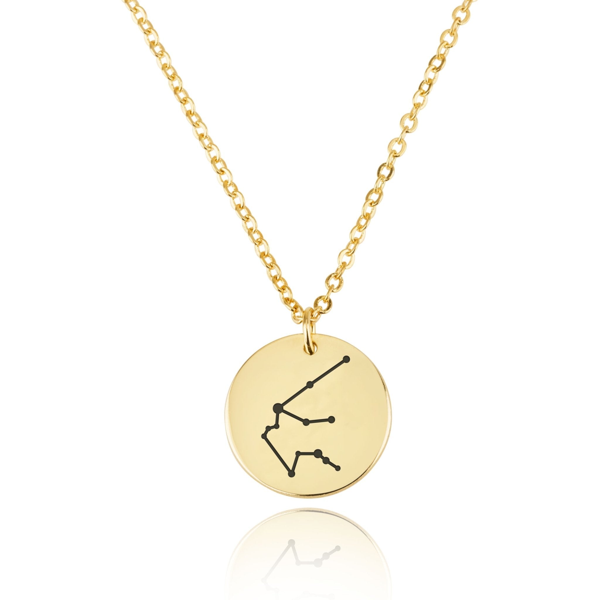 Aquarius Celestial Constellation Disk Necklace La Vie Bien Aquarius Celestial Constellation Disk Necklace