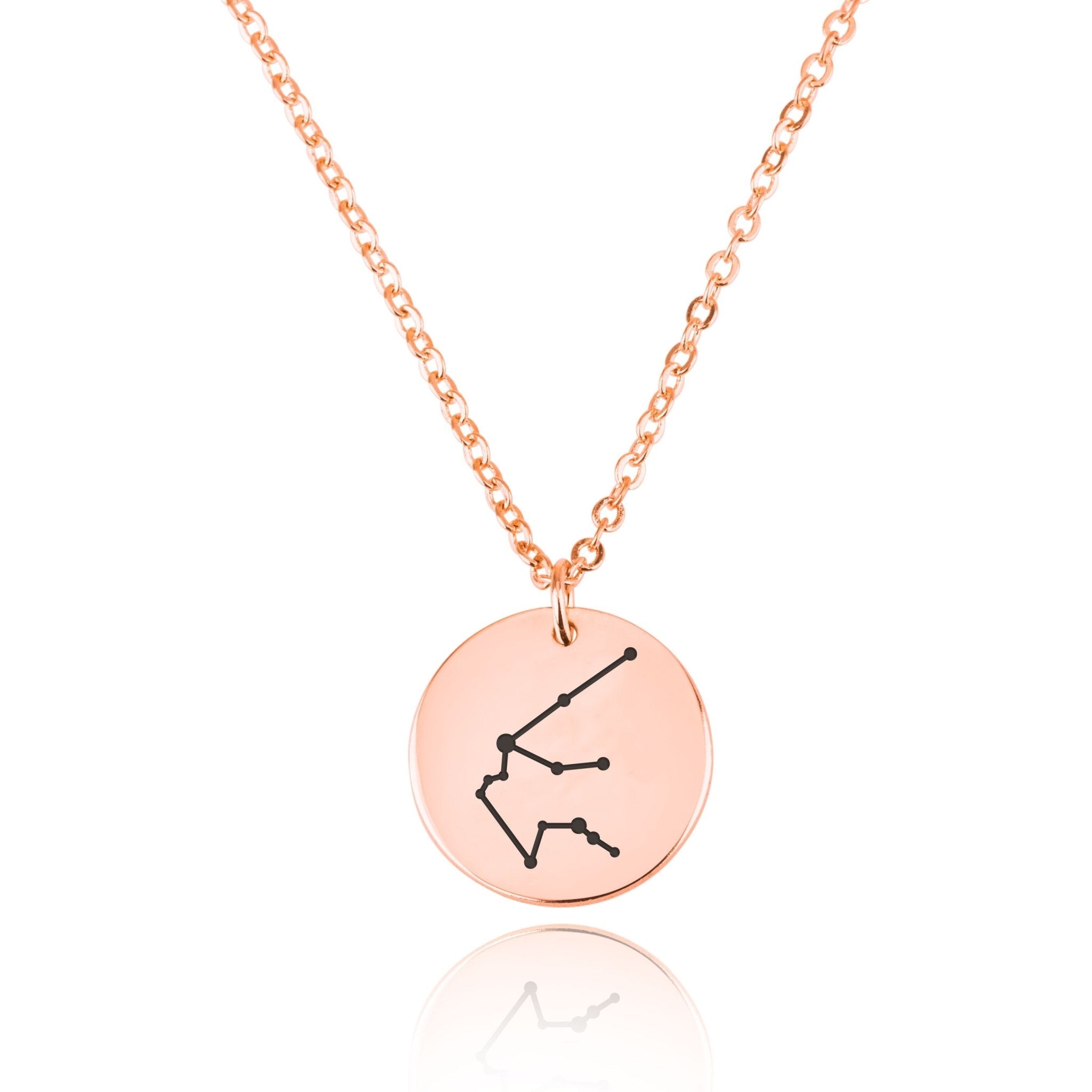 Aquarius Celestial Constellation Disk Necklace La Vie Bien Aquarius Celestial Constellation Disk Necklace