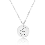 Aquarius Celestial Constellation Disk Necklace La Vie Bien Aquarius Celestial Constellation Disk Necklace