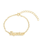 Aquarius Script Bracelet La Vie Bien Aquarius Script Bracelet