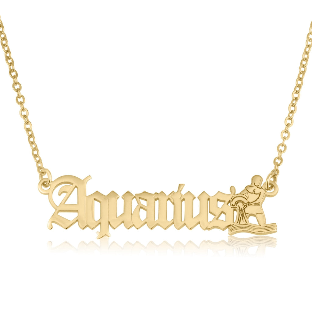 Aquarius Symbol Necklace La Vie Bien Aquarius Symbol Necklace