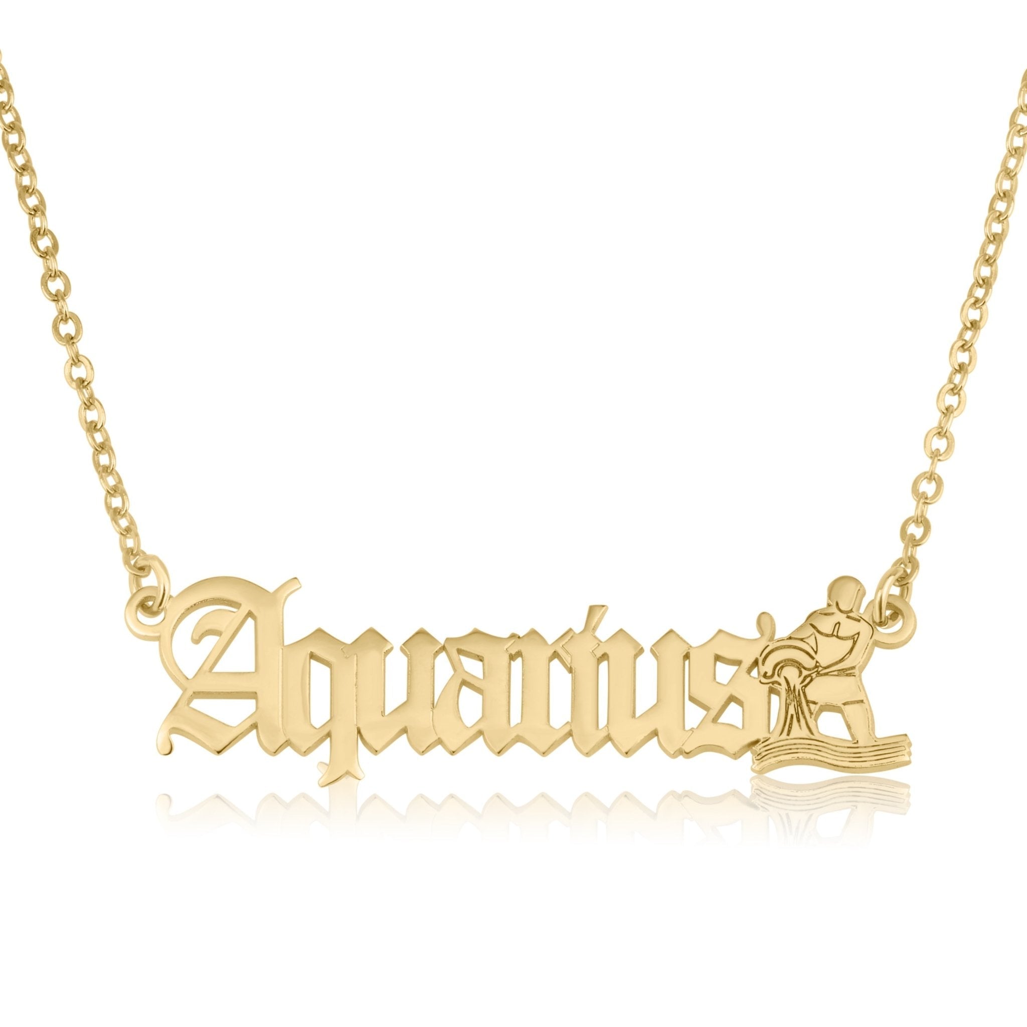 Aquarius Symbol Necklace La Vie Bien Aquarius Symbol Necklace