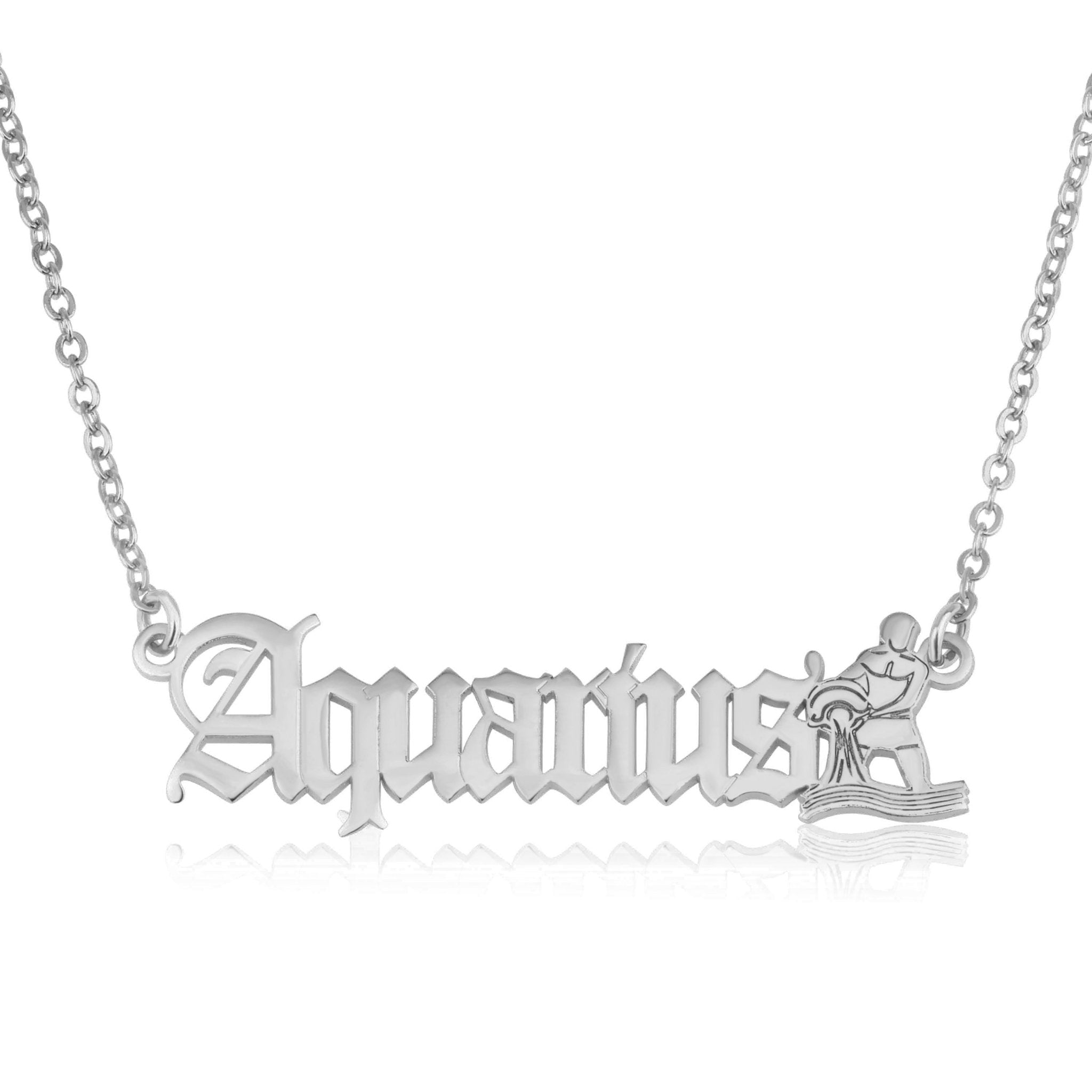 Aquarius Symbol Necklace La Vie Bien Aquarius Symbol Necklace