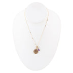 Aquarius - Zodiac Purple Amethyst Golden Charm Necklace