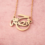 Arabic Calligraphy Name Necklace – Muslim Women Pendant Collection (MAC407)