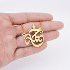 Arabic Calligraphy Name Necklace – Muslim Women Pendant Collection (MAC407)