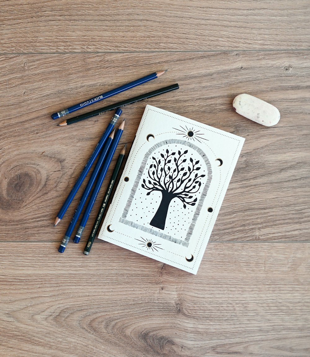 Aranyani Tree of Life 5x7 Recycled Paper Journal HME stock line La Vie Bien Aranyani Tree of Life 5x7 Recycled Paper Journal