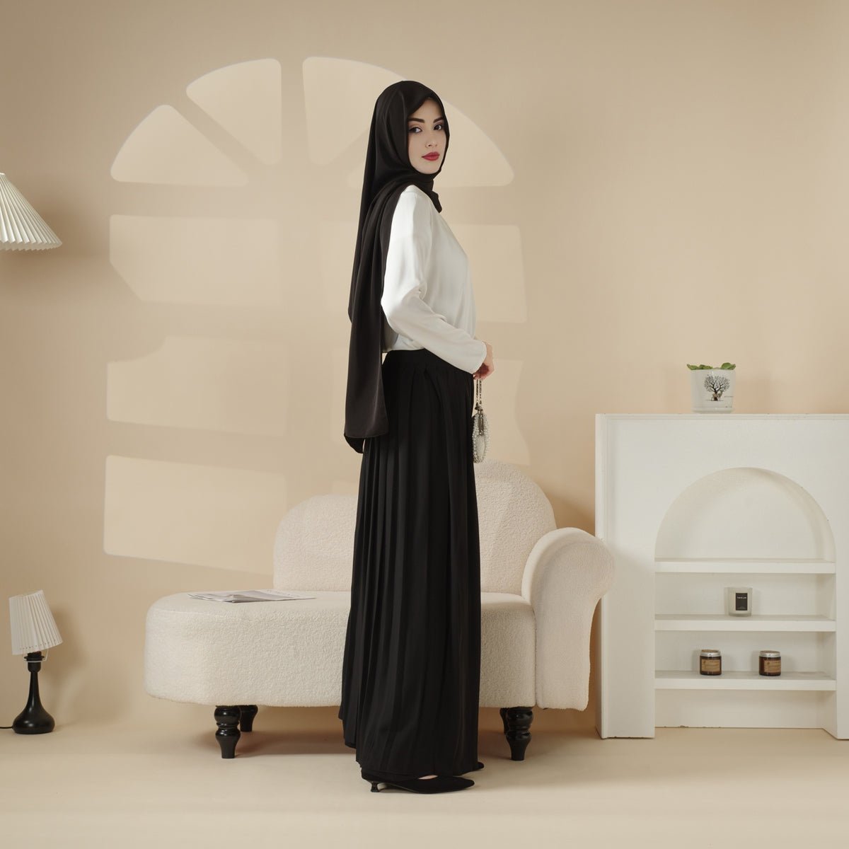 Archive Piece Pleated Overskirt, Wide-Cut Pants Set - MP012 (Size M Only) La Vie Bien Archive Piece Pleated Overskirt, Wide-Cut Pants Set - MP012 (Size M Only)