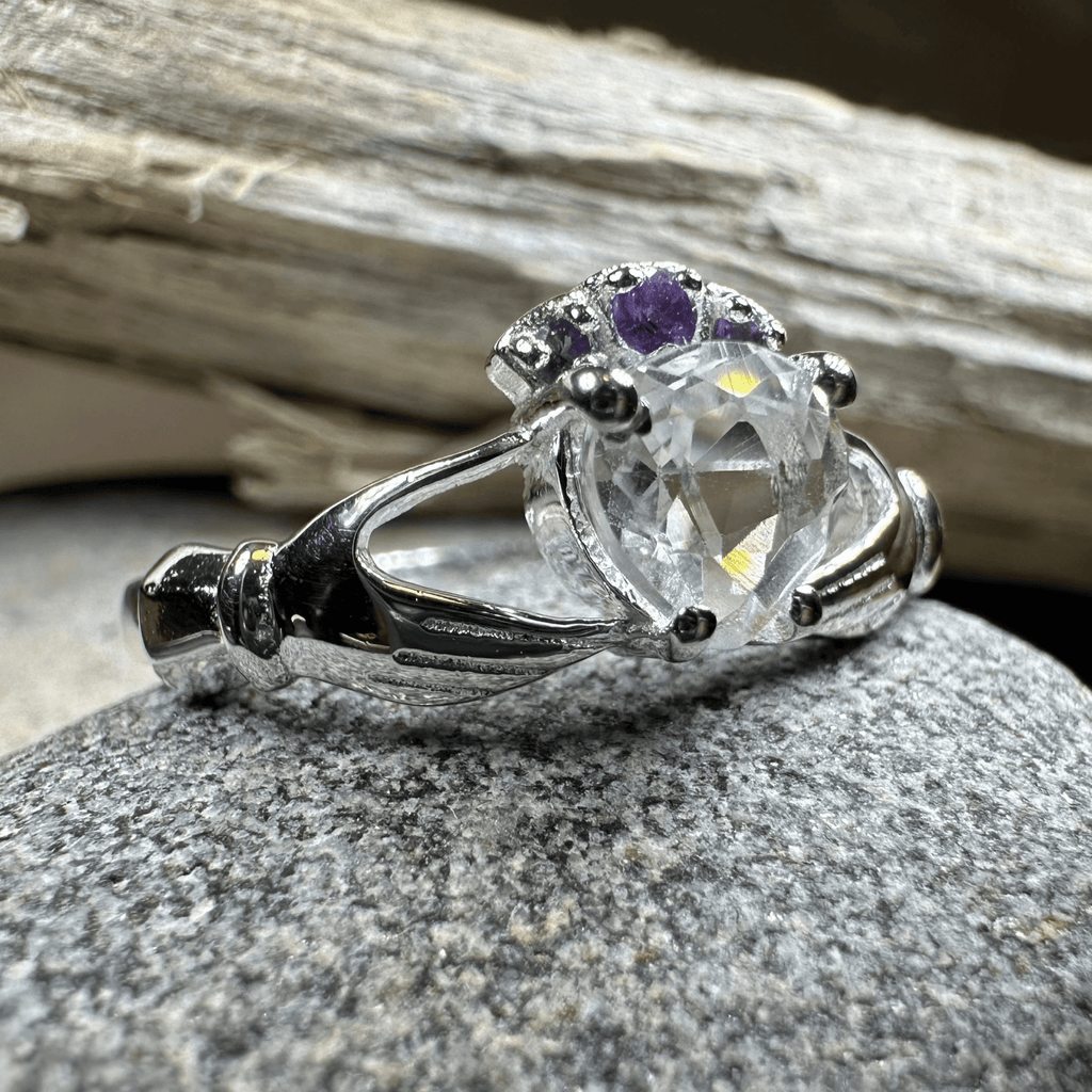 Ardor Irish Claddagh Ring in Sterling Silver Ring La Vie Bien Ardor Irish Claddagh Ring in Sterling Silver