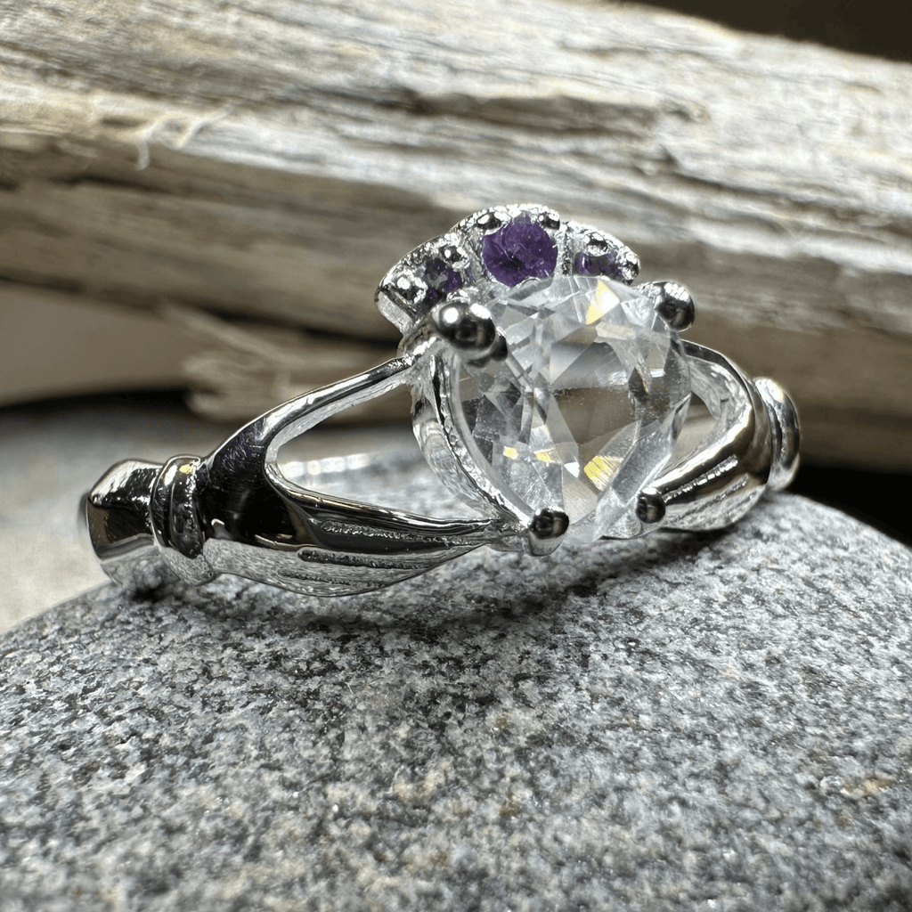 Ardor Irish Claddagh Ring in Sterling Silver Ring La Vie Bien Ardor Irish Claddagh Ring in Sterling Silver