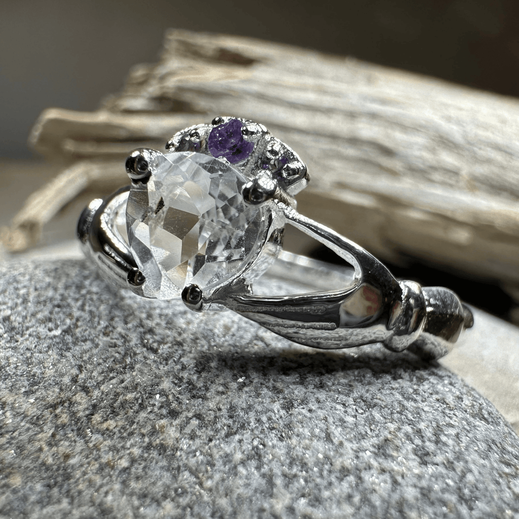 Ardor Irish Claddagh Ring in Sterling Silver Ring La Vie Bien Ardor Irish Claddagh Ring in Sterling Silver