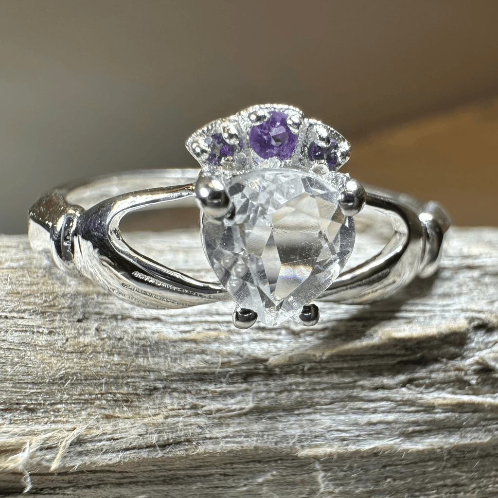 Ardor Irish Claddagh Ring in Sterling Silver Ring La Vie Bien Ardor Irish Claddagh Ring in Sterling Silver