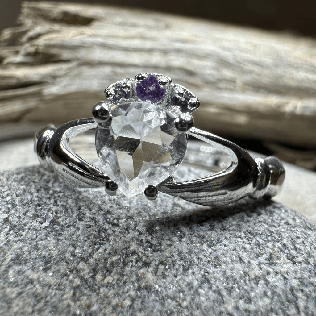 Ardor Irish Claddagh Ring in Sterling Silver Ring La Vie Bien Ardor Irish Claddagh Ring in Sterling Silver
